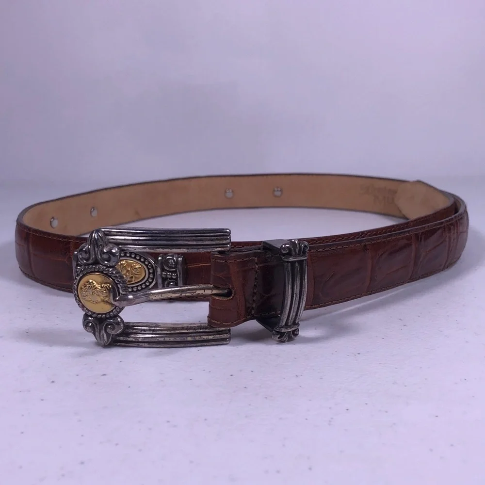 VINTAGE 1996 Brighton Museum Leather Belt - Picture 5 of 11